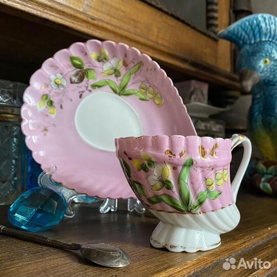 Чайная пара Рог Кузнецов Царская Россия