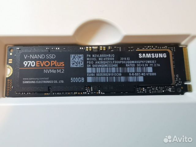 Ssd samsung 970 evo plus 500gb купить в Москве | Электроника | Авито