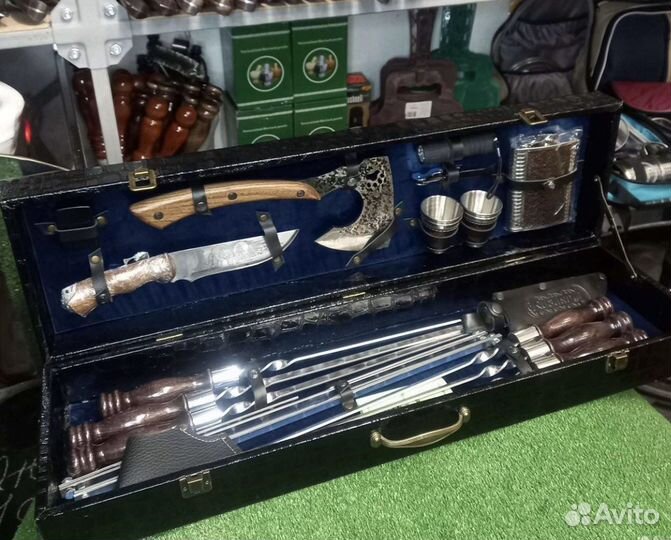 Hабор шампуров в кeйсе Люкс