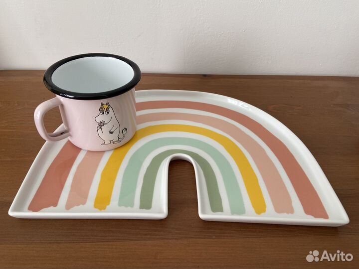 Комплект тарелка h&m и кружка Muurla Moomin