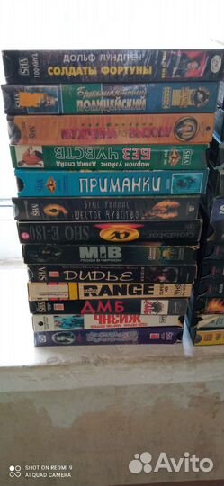 Кассеты VHS для видеомагнитофона С фильмами 40шт