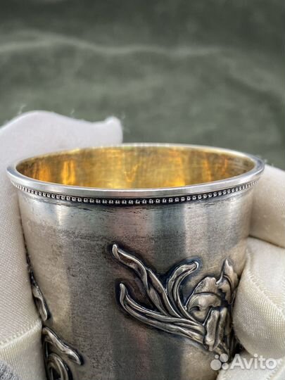 Стопка «Ирисы». Серебро 84. Модерн