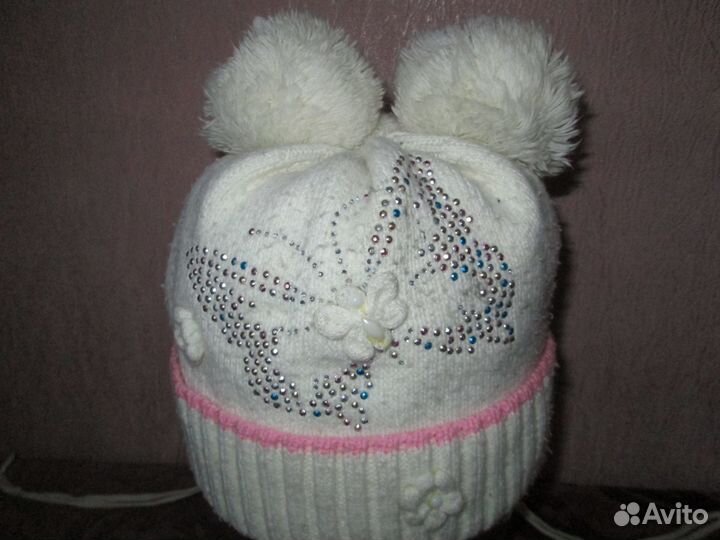 Шапки для девочек, р-р 50, 52