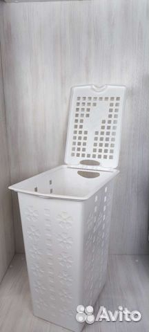 Корзина для ванных комнат Виолетта 30л белый