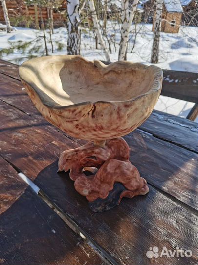 Конфетница и фруктовница из березового капа