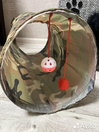 Домик+тоннель+игрушка для кошек
