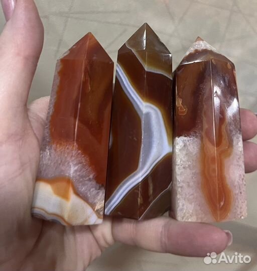 Сердолик с горным хрусталем