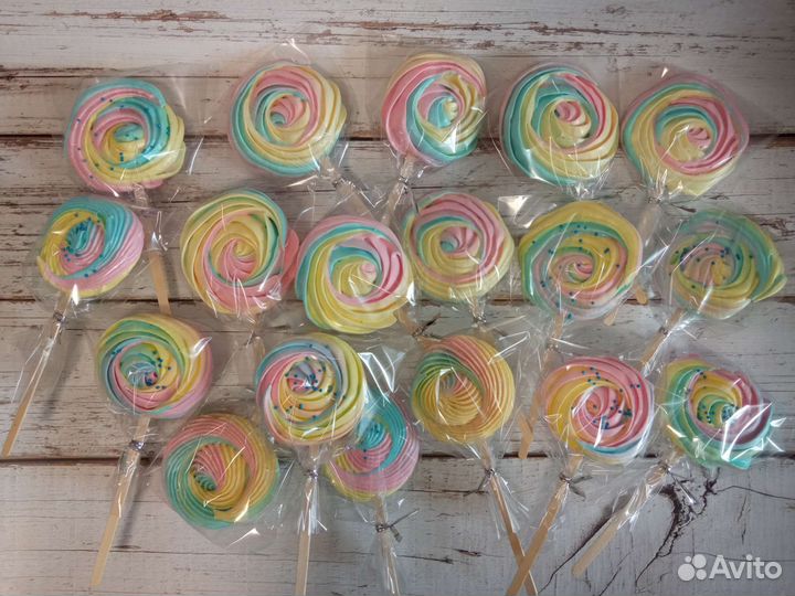 Безе (меренга) на палочке