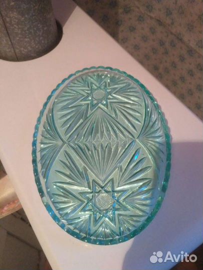 Блюдо из цветного купоросного стекла и другие СССР