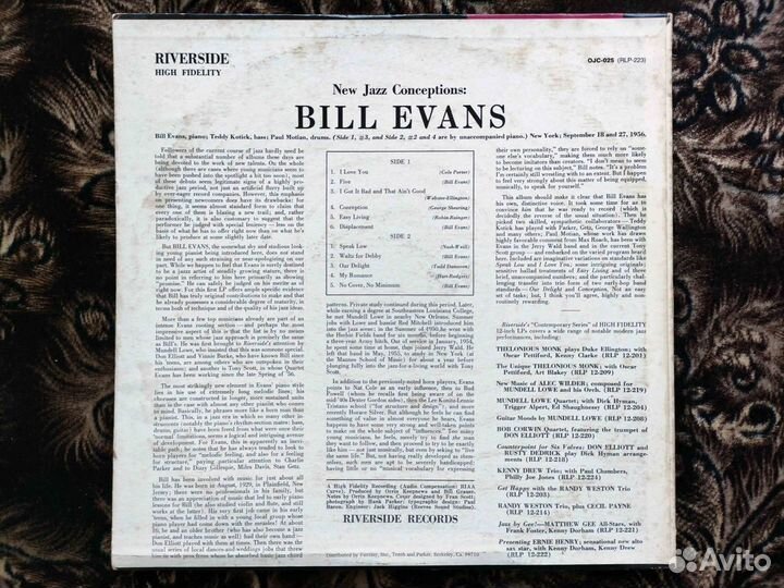 Bill Evans – New Jazz Conceptions US 1982 v4