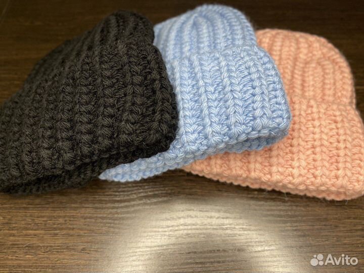 Шапка зимняя женская вязанная