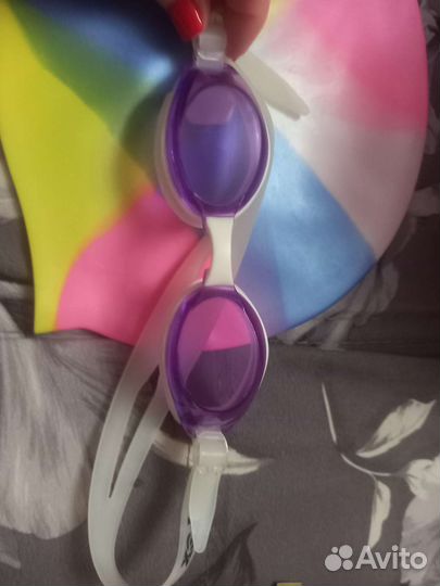 Шапочка для бассейна для ребёнка плюс очки