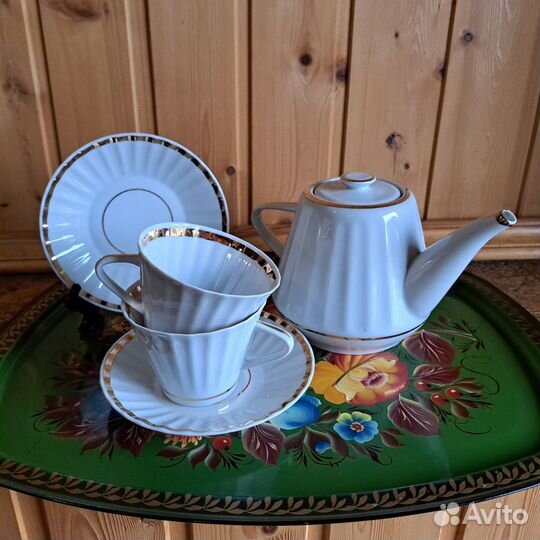Чайник и две чайные пары, дфз, 50- е гг. СССР