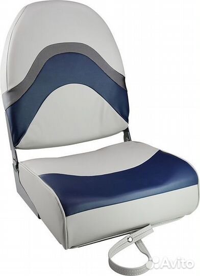 Кресло складное мягкое premium wave, цвет серый/си