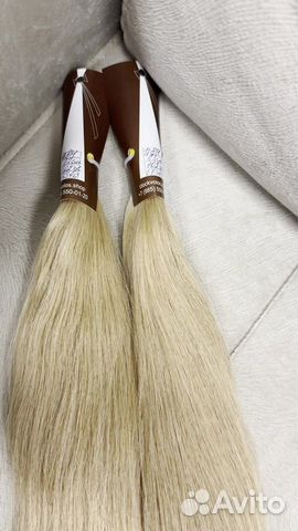 Волосы для наращивания 60 см блонд 8Н