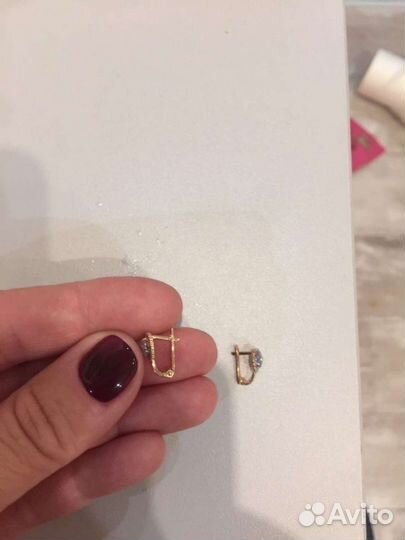 Детские серёжки золотые