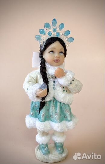 Ватная ёлочная игрушка Снегурочка