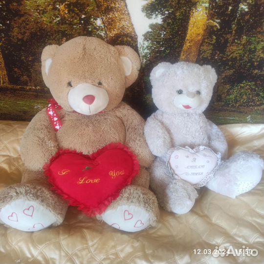 Метровый Мишка Тедди мягкая игрушка музыкальная