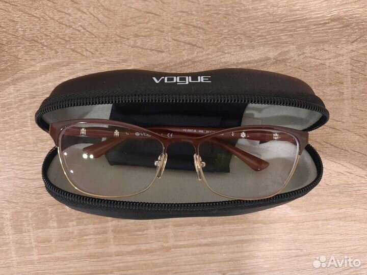 Очки с диоптриями оправа Vogue с фианитами новые