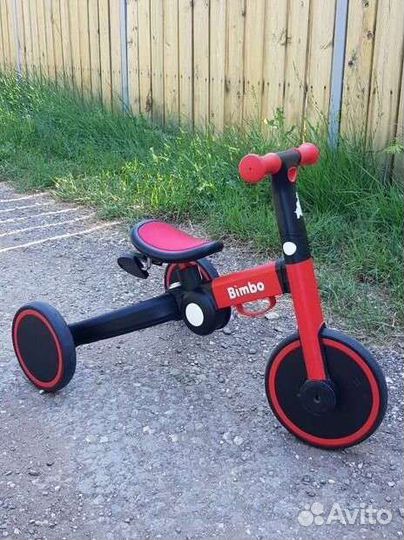 Детский трехколесный велосипед-беговел Bimbo 3в1
