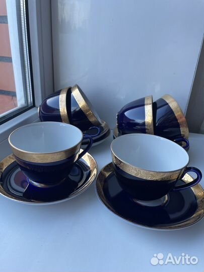 Чайные пары лфз и чайник/ кобальт