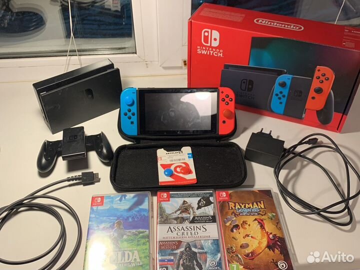 Nintendo switch 2 с играми и чехлом