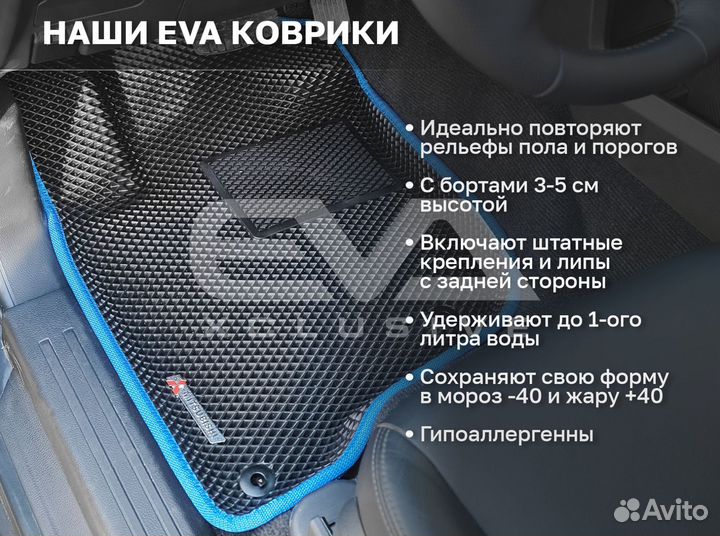 Ева EVA эва коврики 3D c бортами BMW 3 E90 2005-20