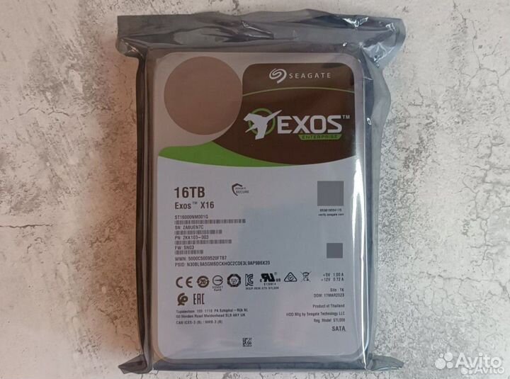 Жесткий диск Seagate Exos 16тб ST16000nm001G HDD