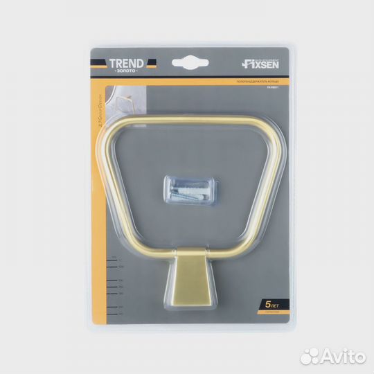 Полотенцедержатель fixsen trend gold кольцо (FX