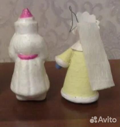 Снегурочка и Дед мороз СССР елочные игрушки