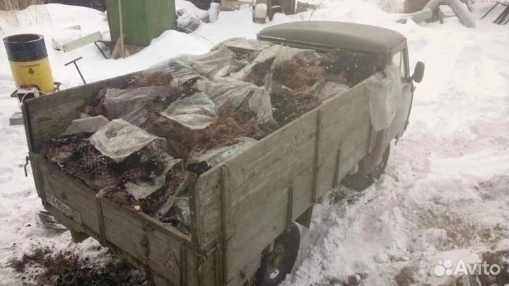 Грибной субстрат отработанный