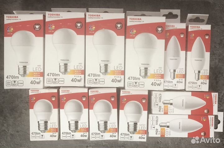 Лампочки 12 шт Е27 и Е14