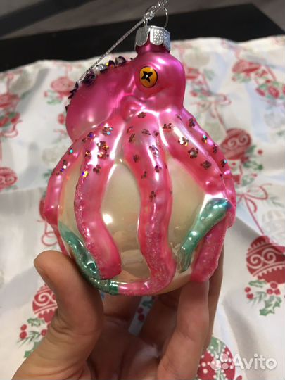 Шар осьминоги стекло игрушки
