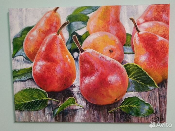 Картина маслом на холсте Груши