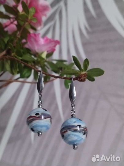 Серьги из муранского стекла