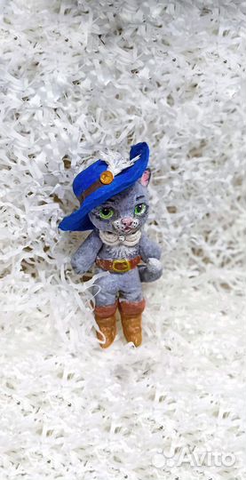 Кот в сапогах ватная игрушка