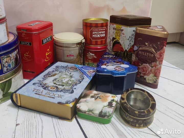 Жестяные коробки металлические банки