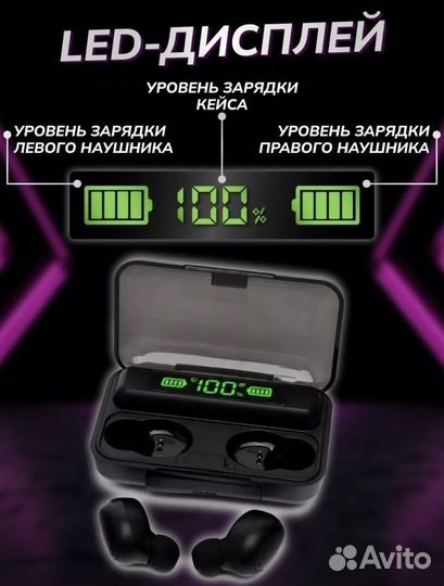 Bluetooth наушники TWS BTH-F9-5