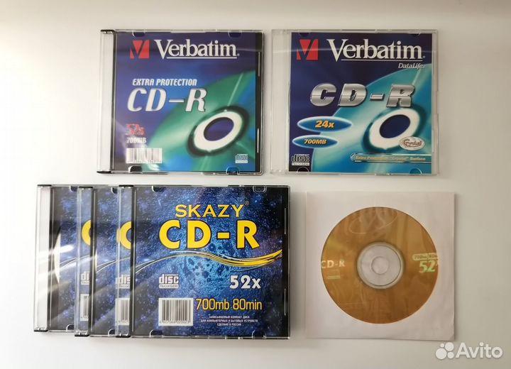 Набор дисков для записи DVD-R, DVD+RW (6 штук)