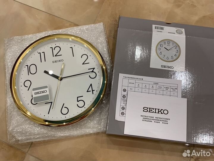 Seiko настенные часы новые