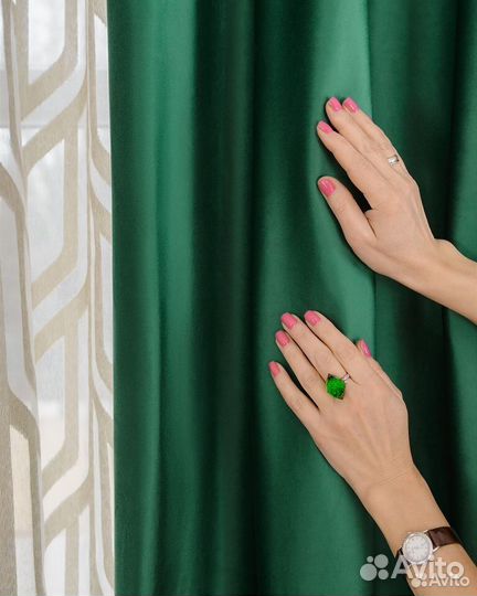 Комплект штор бархат Беллиссимо Изумруд