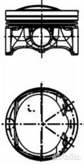 Kolbenschmidt 40251620 Поршень dm.82.51x1.2x1.5x2