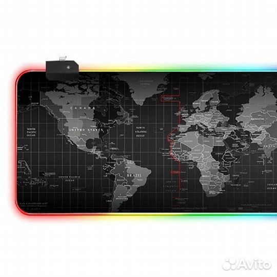 Коврик для мышки большой с RGB подсветкой/ 800х300