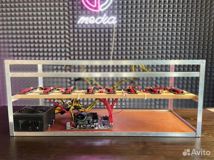 Основа для майнинга на 8 карт (тушка)