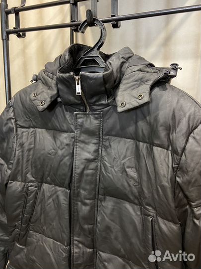 Кожаная зимняя куртка Lacoste оригинал