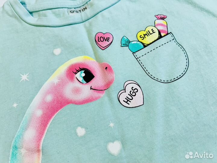 Комплект для девочки лонгслив и лосины 104 110