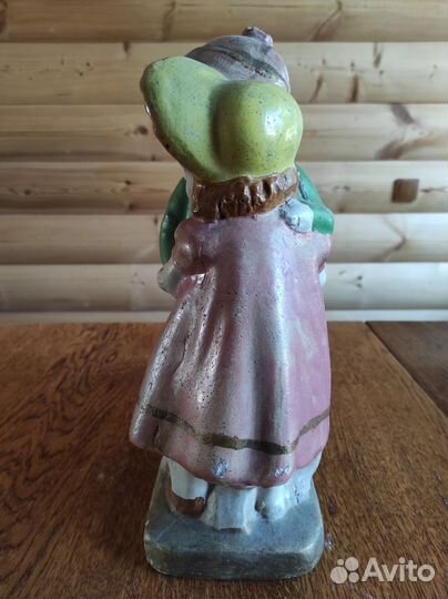 Копилка СССР мальчик с девочкой. Гипс. Большая