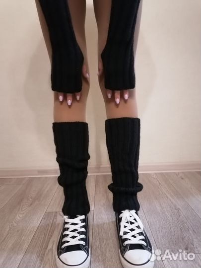 Набор гетры и митенки ручная работа