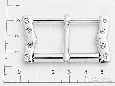 Итальянская пряжка для ремня 40 мм со стразами