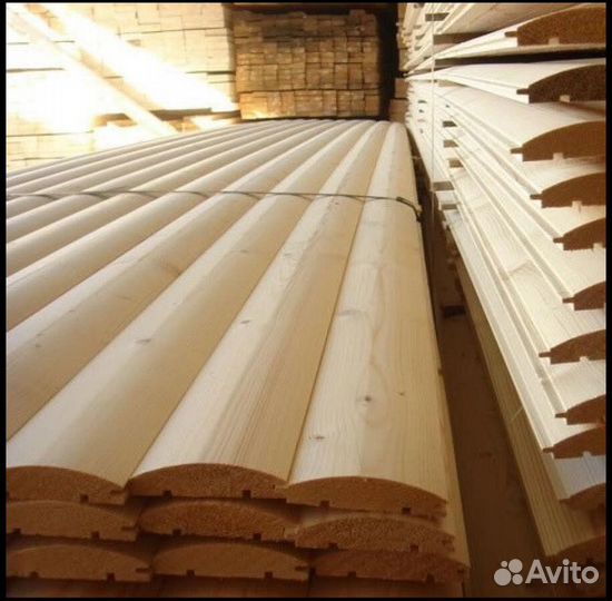 Блокхаус: сухая, ель, 1-2 сорт, 28х146х3, 1000м3/м